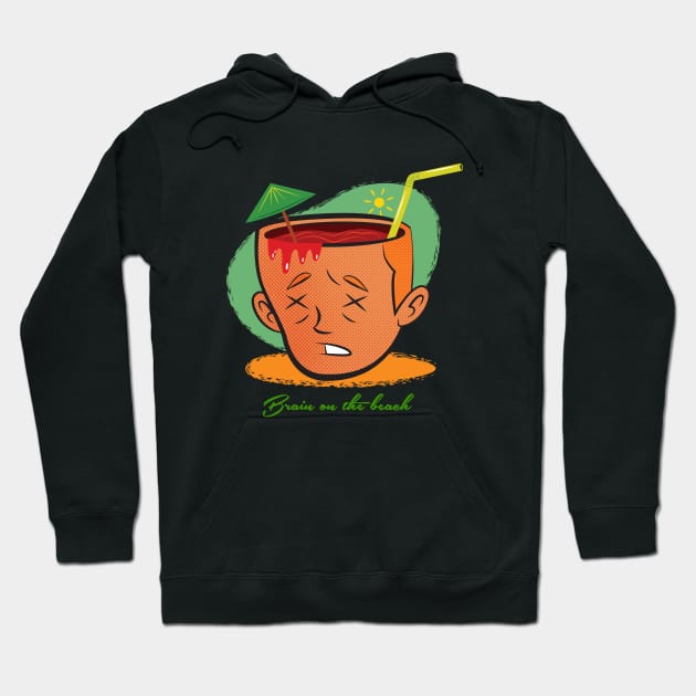 Brain on the beach! Hoodie by JAOC28